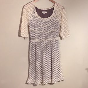 Umgee brown and cream lace dress